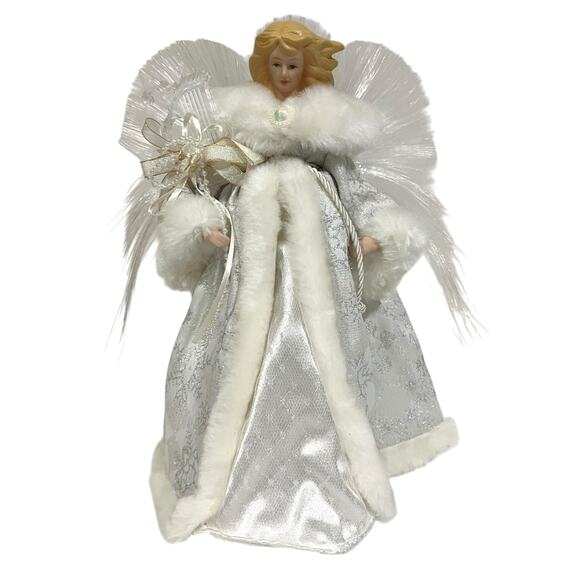 Fiber Optics Angel Tree Topper Vintage Traditional Holiday Christmas Decor 13” - Picture 9 of 9